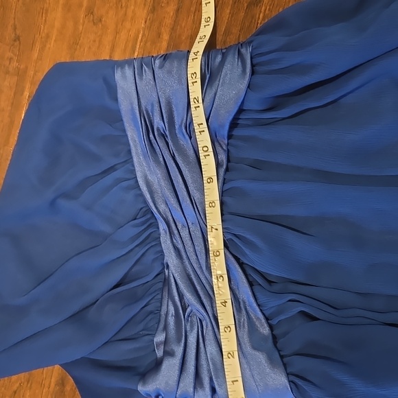 London Times Royal Blue One Sboulder Dress - Picture 5 of 9